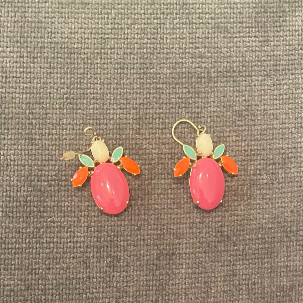 Kate Spade New York "Pucker Up" Multi-Drop Earrings in hot pink